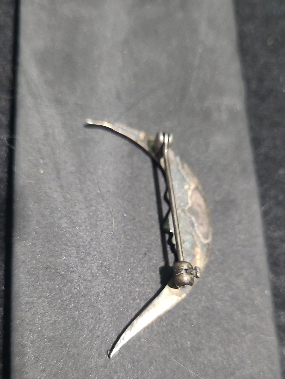 Sterling Silver Celestial Man in the Moon Pin Brooch - Picture 2 of 7